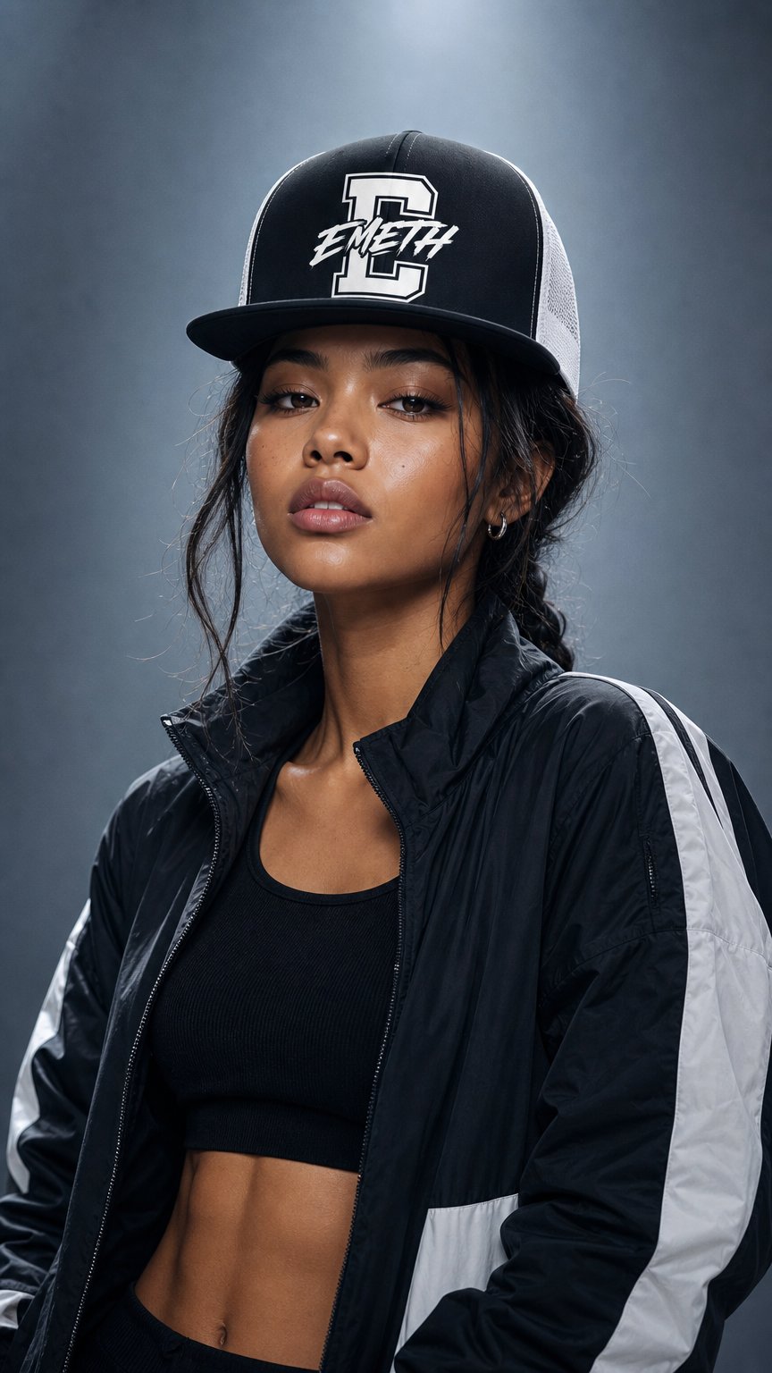 AI product shot of EMETH™ Varsity Signature Cap