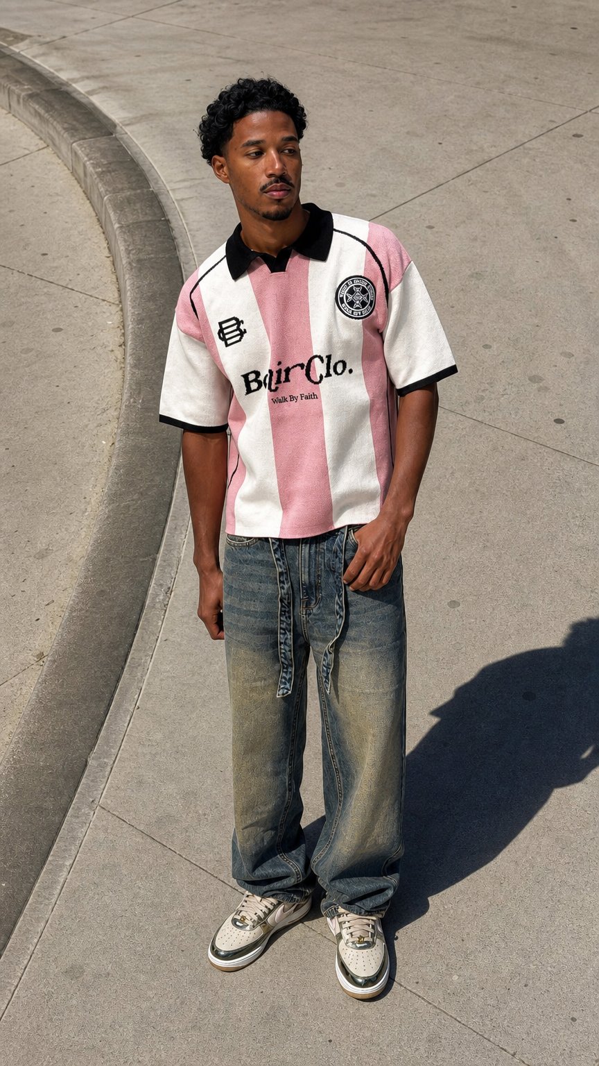 AI product shot of Miami Club Polo knit Jersey - White