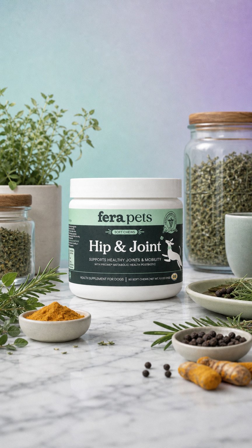 AI product shot of Hip + Joint Support for Dogs