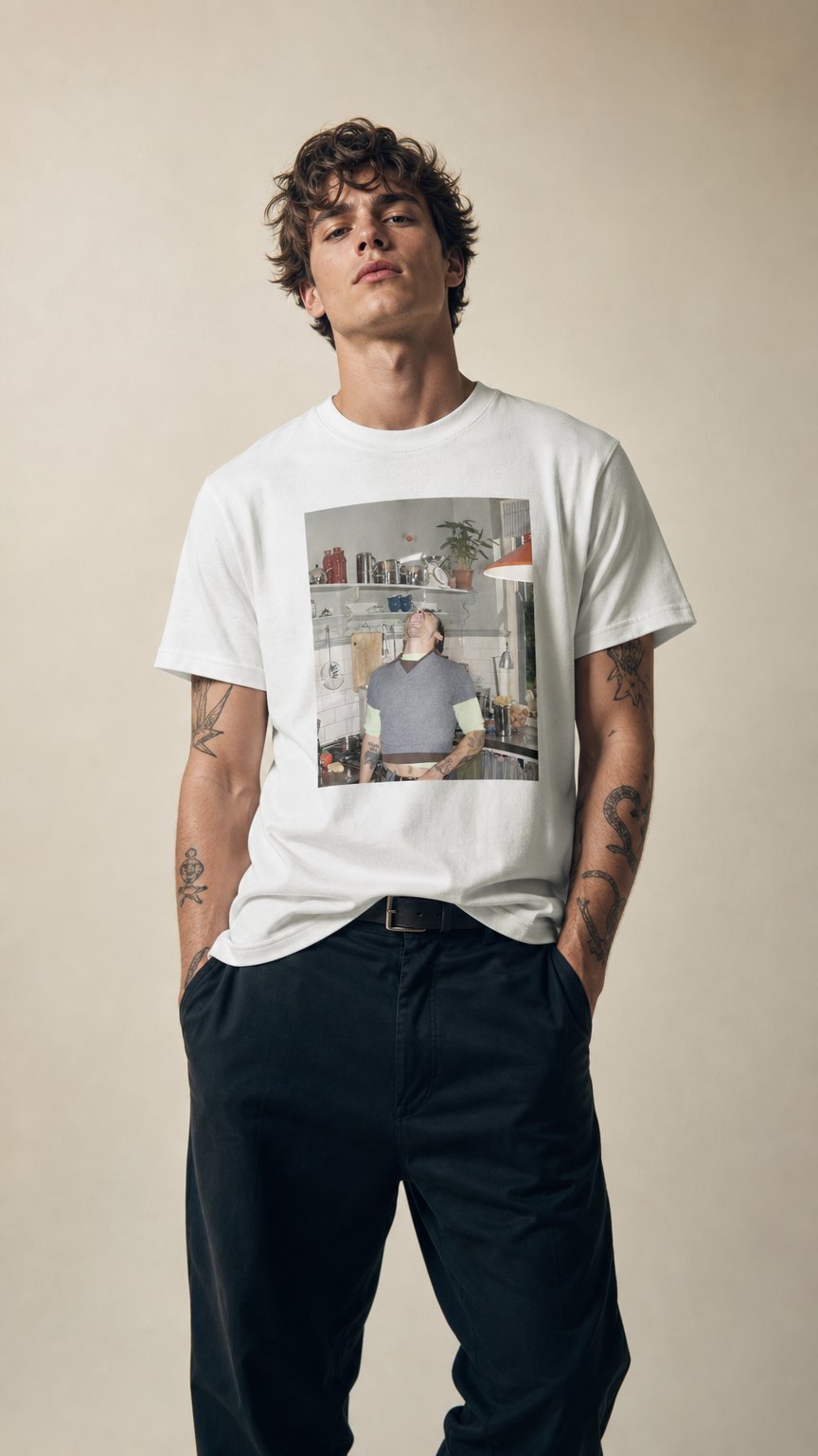 AI product shot of GOOD CATCH TEE