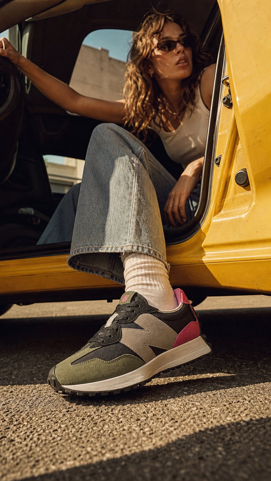 AI product shot of New Balance | 327 { BLACK/PINK