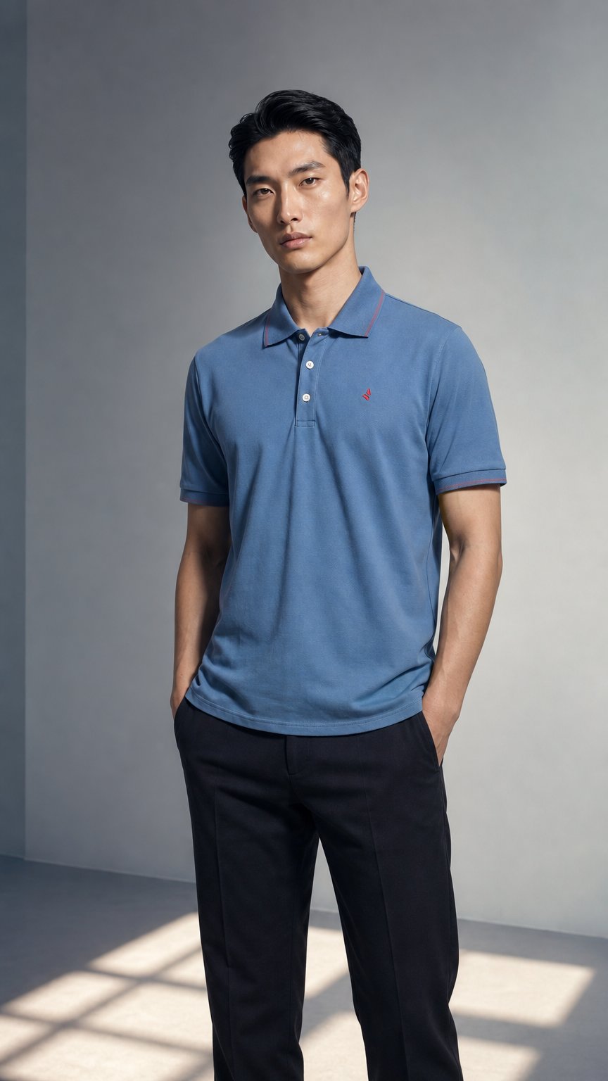 AI product shot of Polo Uomo Navigare NG5011 - Cotone e Viscosa - Casual