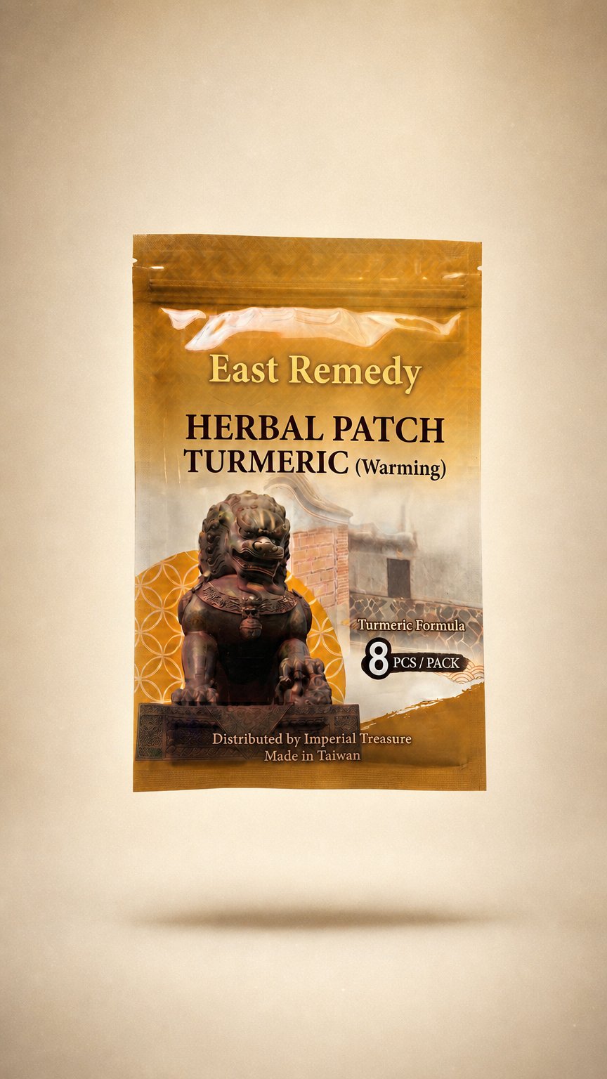 AI product shot of Herbal Patch · Turmeric - warming