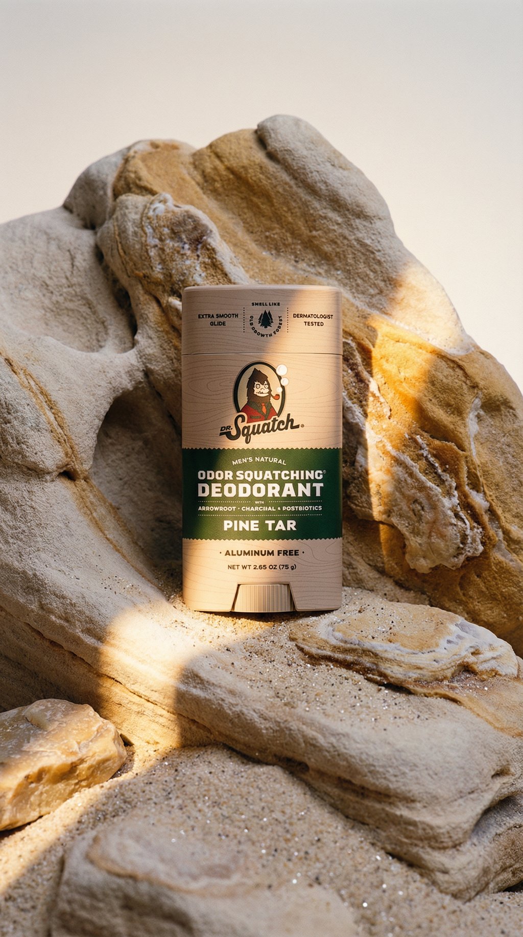 AI product shot of Pine Tar Deodorant