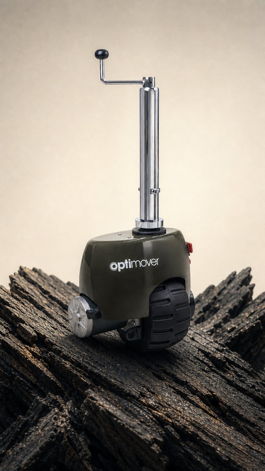 AI product shot of Optimover V3 Remote Control Jockey Wheel