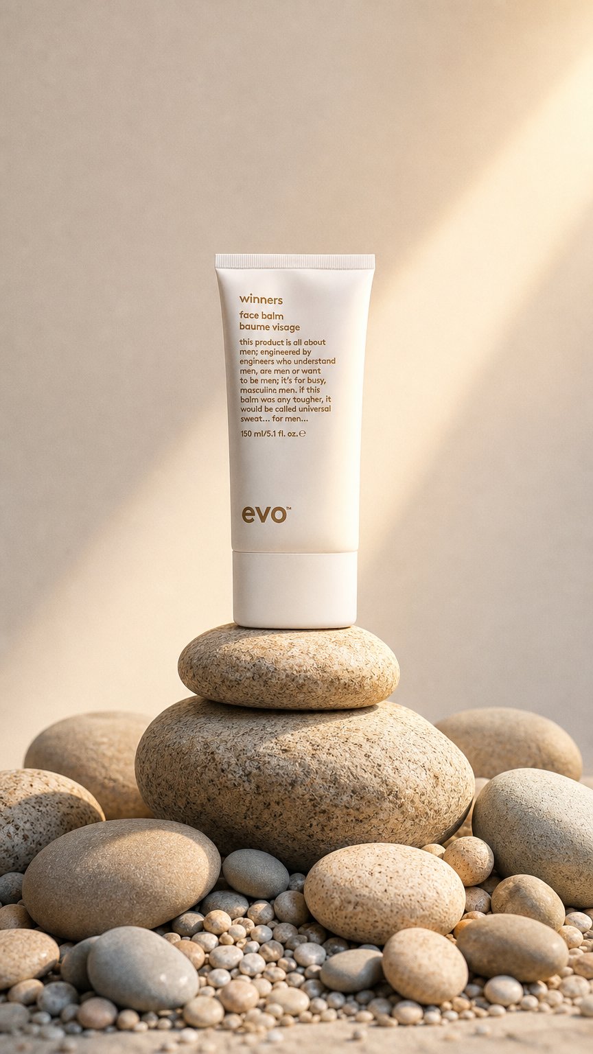 AI product shot of evo Winners Face Balm 150ml