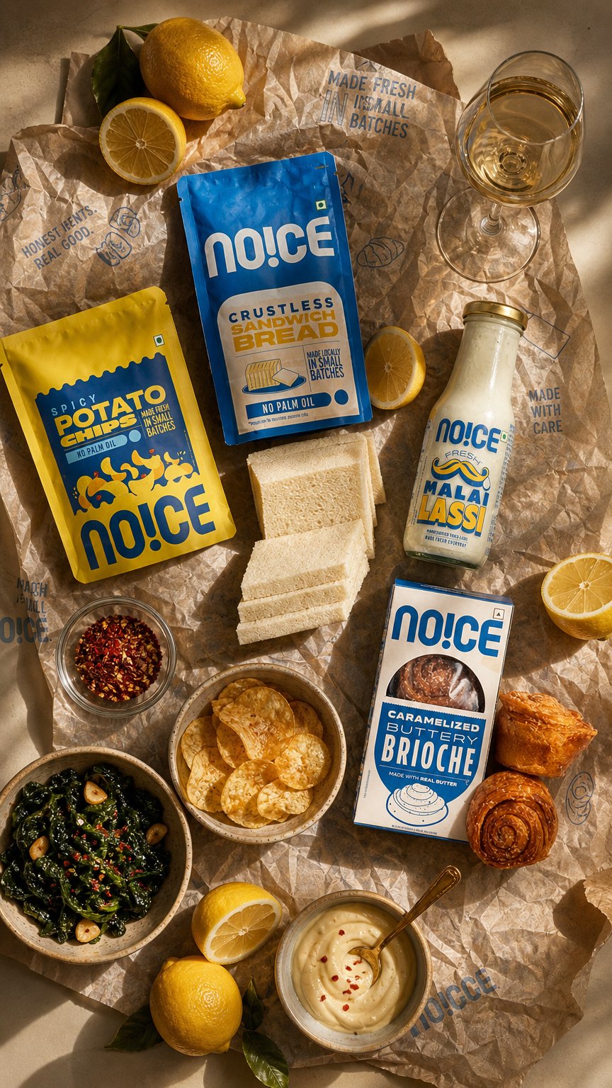 AI product shot of NO!CE Fresh. Authentic. Homestyle Goodness!