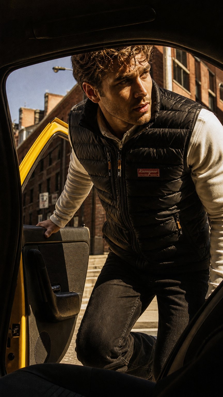 AI product shot of Scotia leichter Daunen-Bodywarmer für Herren