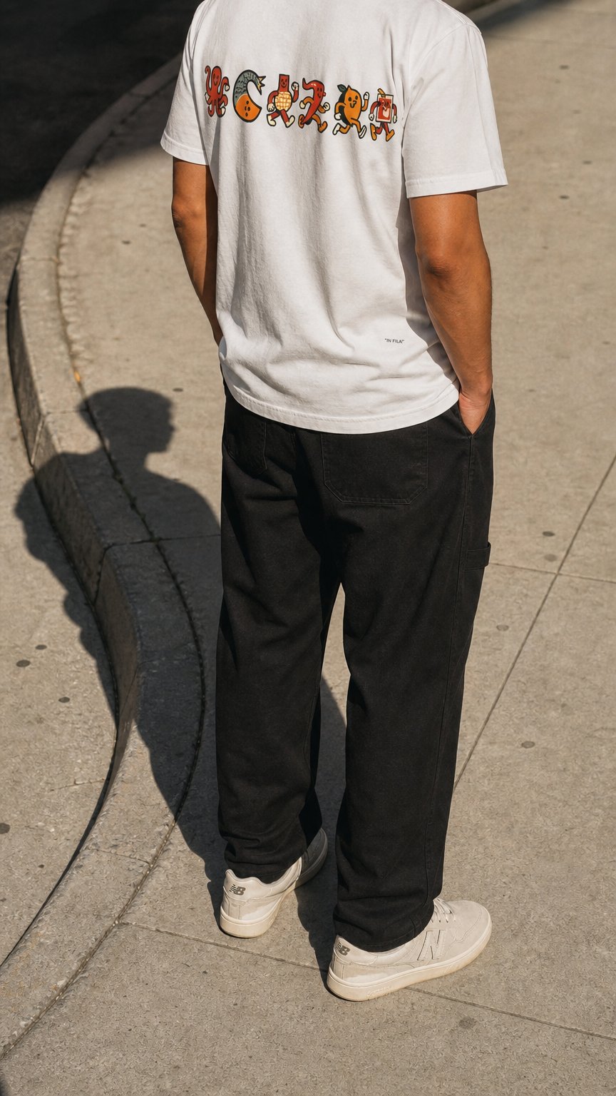 AI product shot of "IN FILA"