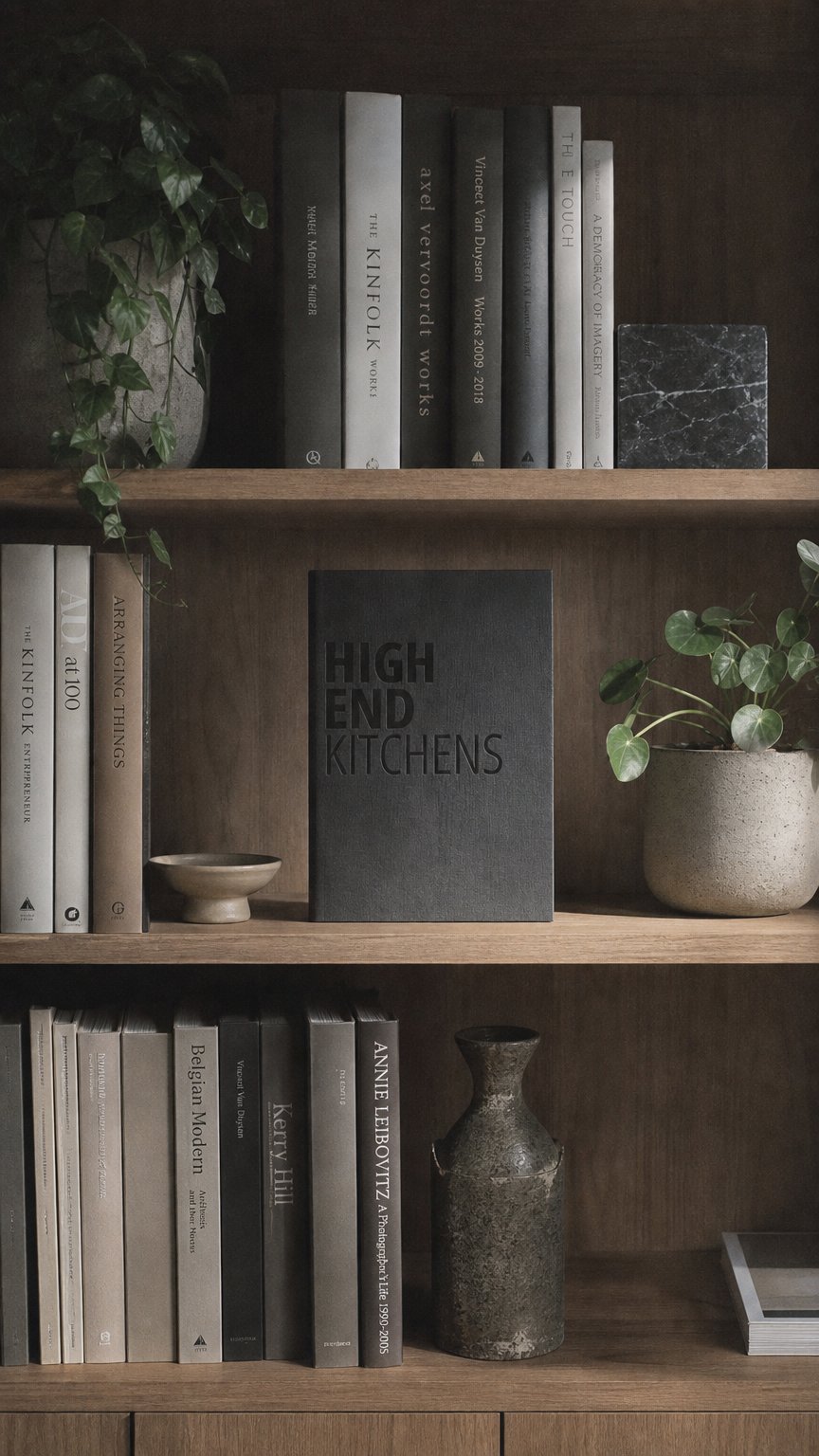 AI product shot of Coffee Table Book ‘High End Kitchens’