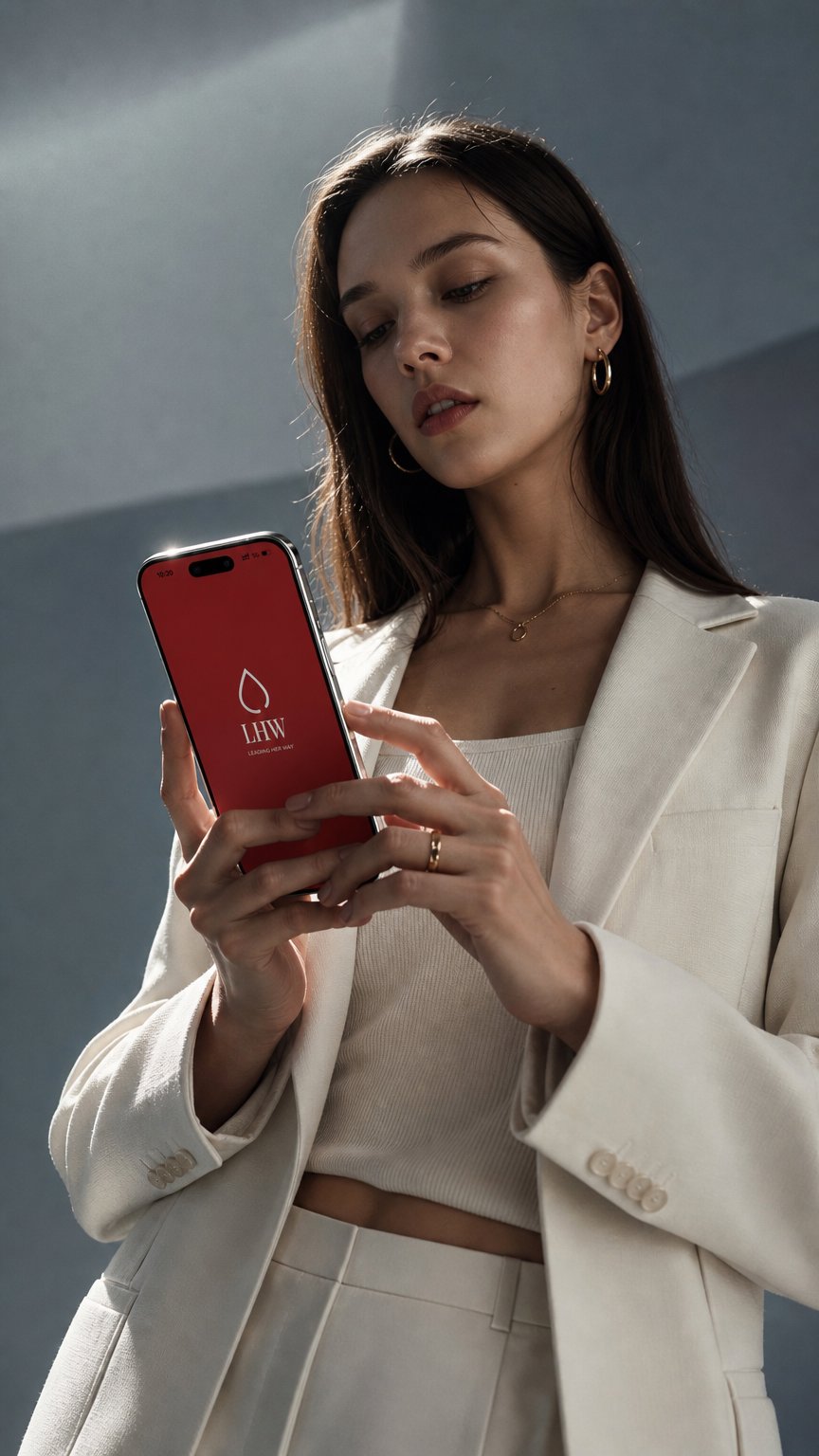AI product shot of Leading Her Way (LHW) App