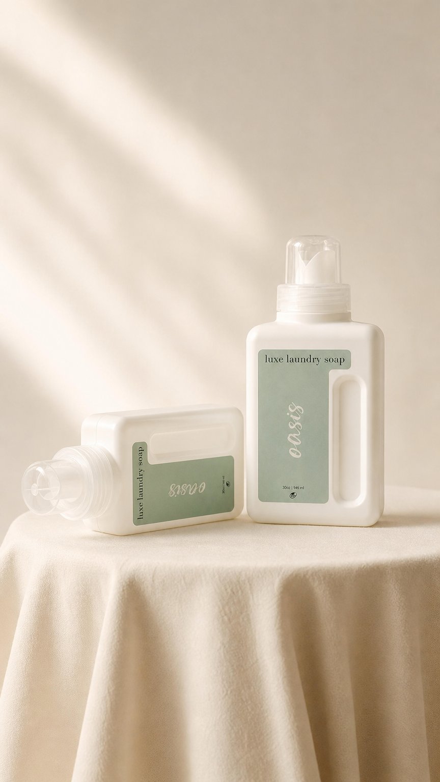 AI product shot of Luxe Laundry Soap - Oasis