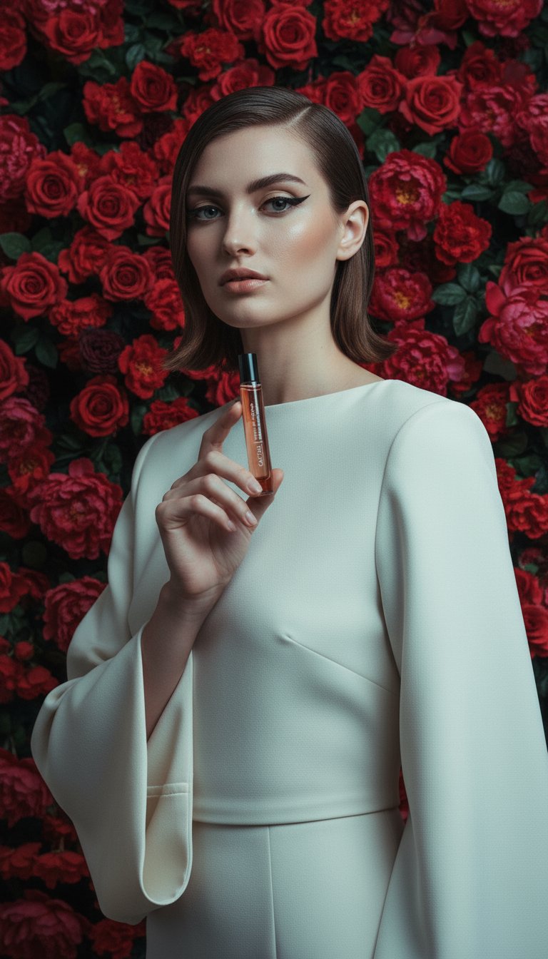 AI product shot of Scent of Nirvana Rollerball