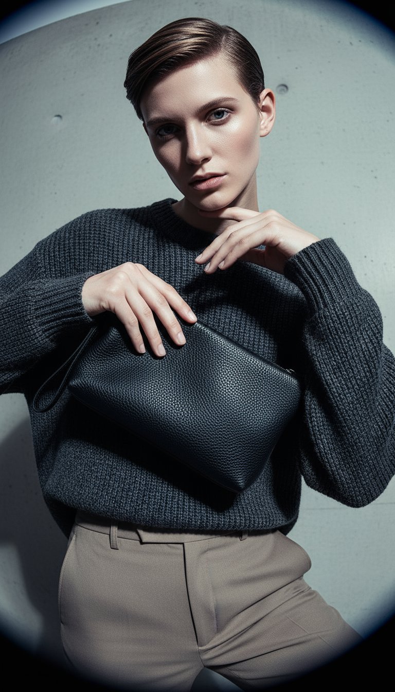 AI product shot of Sobre Pouch