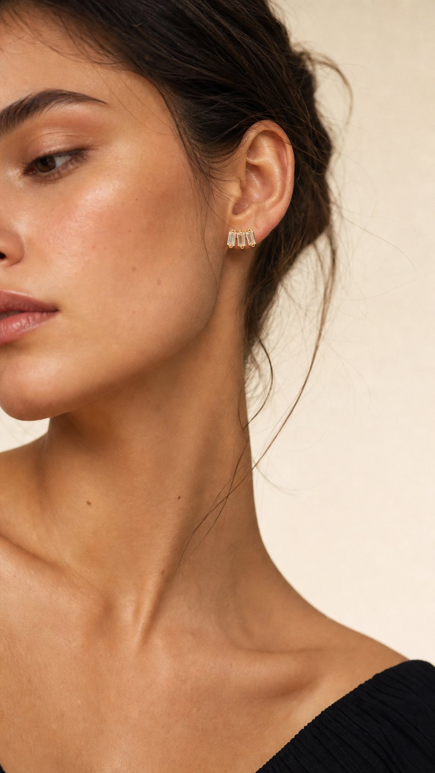 AI product shot of Stella earrings