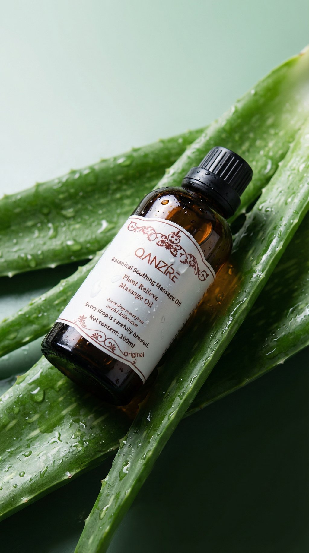 AI product shot of Invigorating Ginger Massage Oil