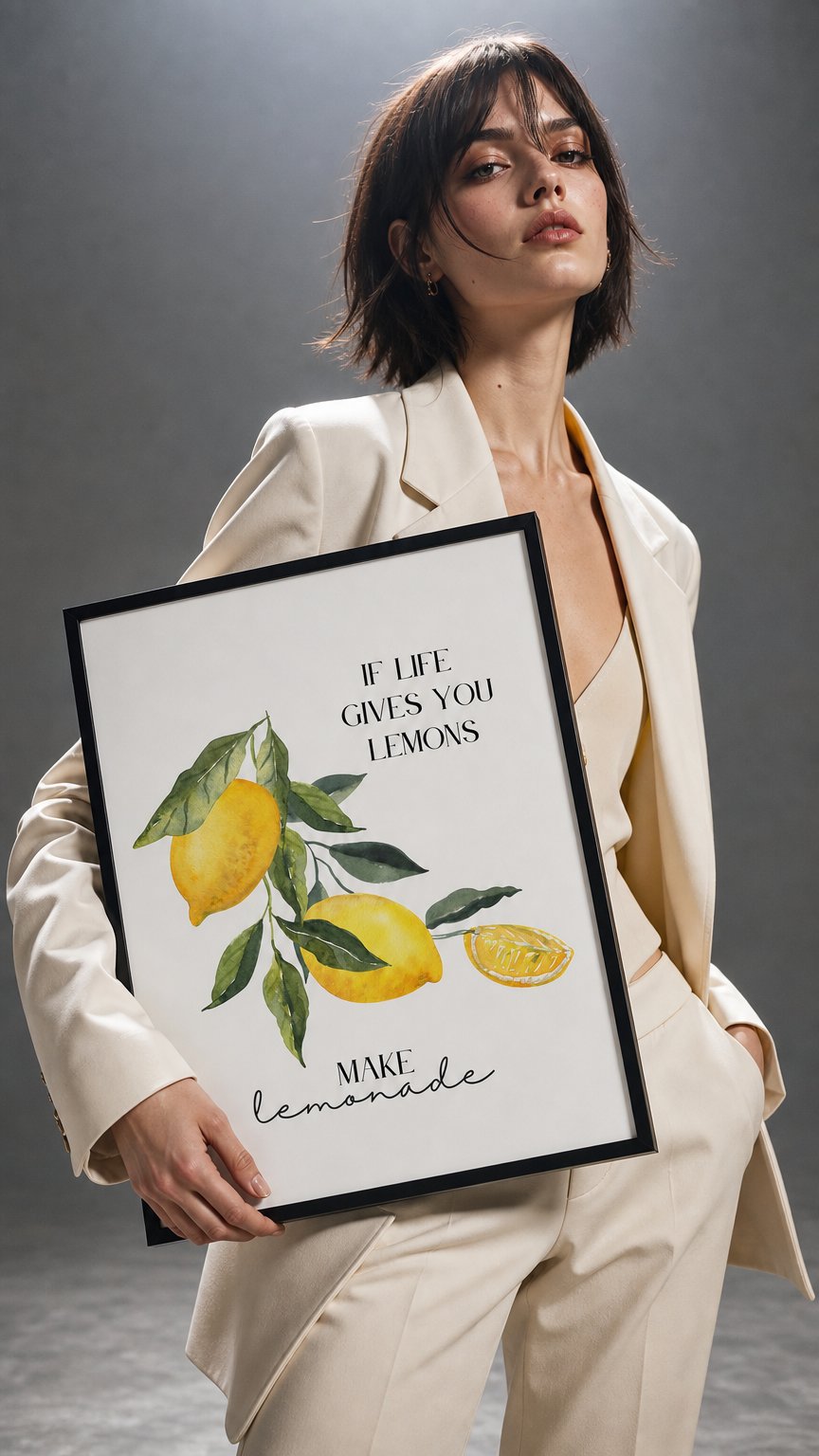 AI product shot of If Life Gives You Lemons Plakat