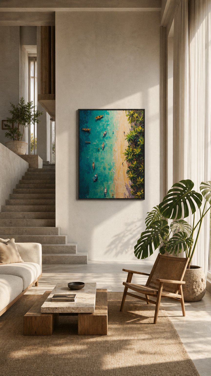 AI product shot of Turquoise Bay – Tropical Beach Poster