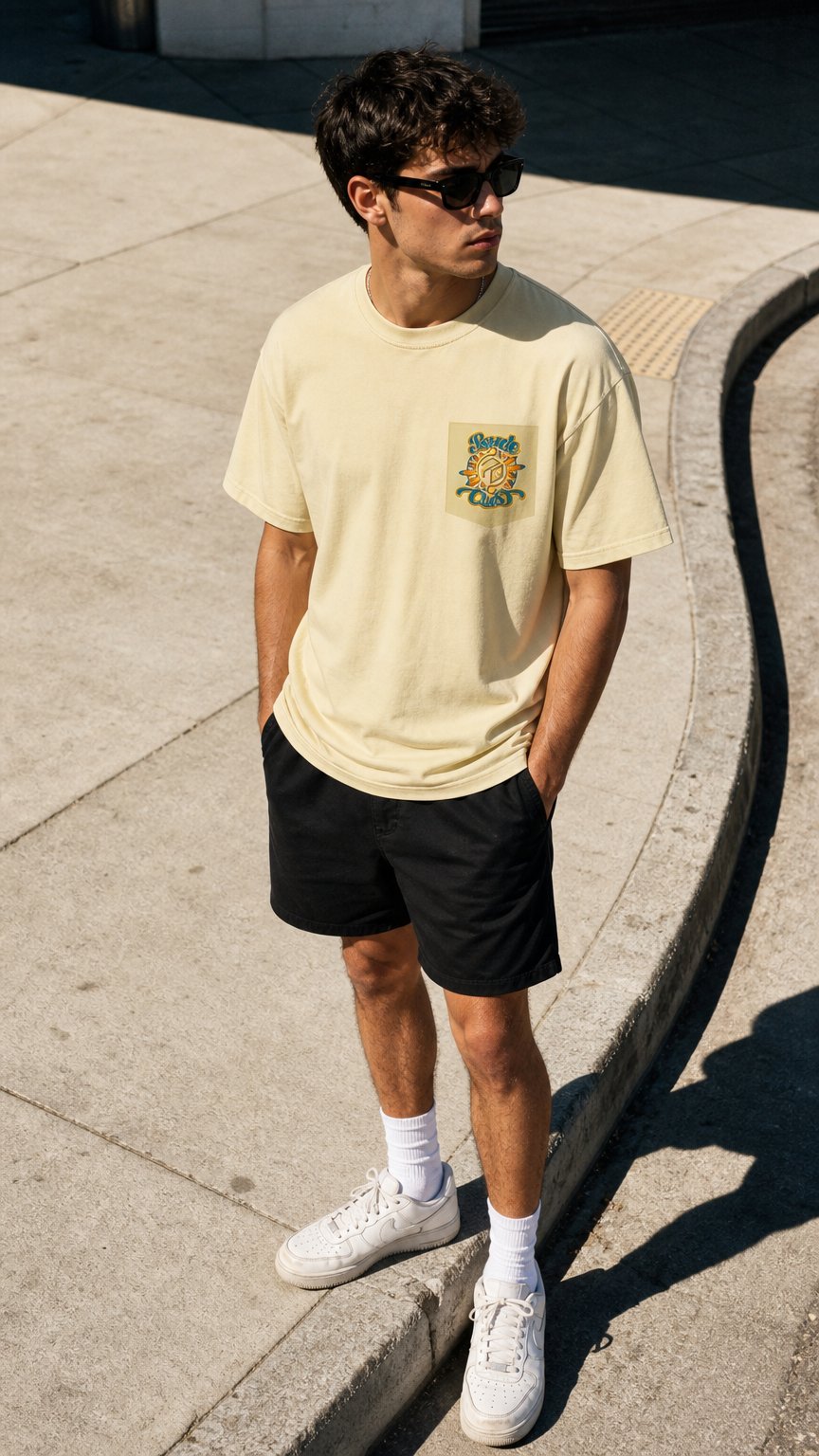 AI product shot of [PRE-ORDER] Retro Summer Psyde Quest T-Shirt