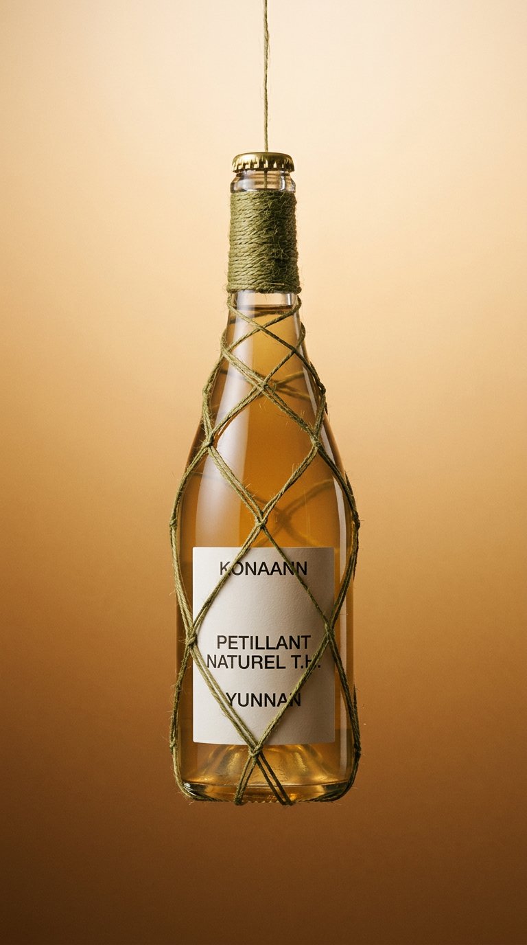 AI product shot of Pétillant Naturel Tea YUNNAN