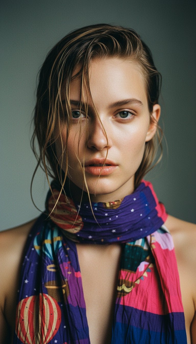 AI product shot of Hot Air Balloon Scarf (Crinkled)
