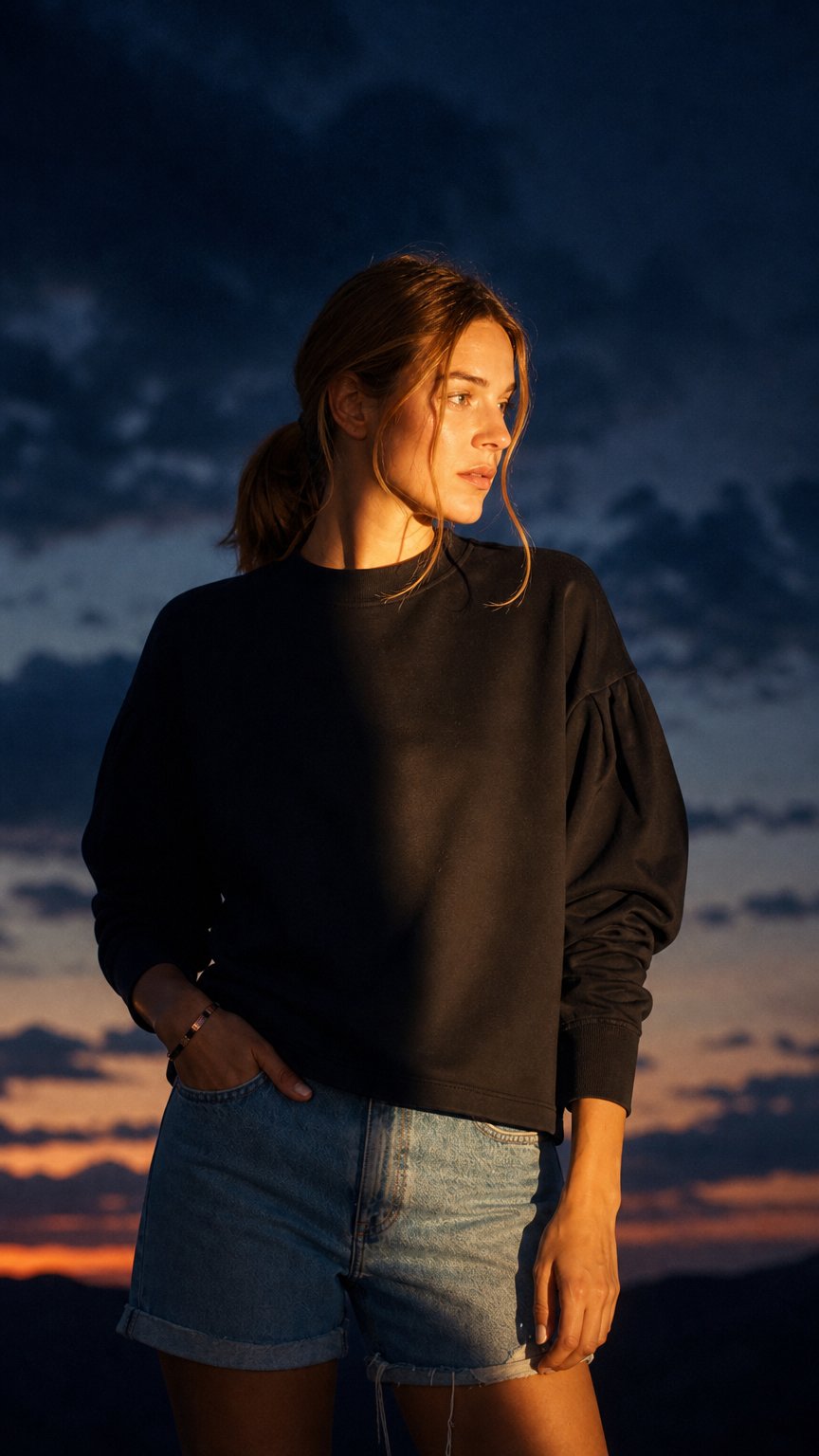 AI product shot of Jael Pleat Sleeve Sweat Top