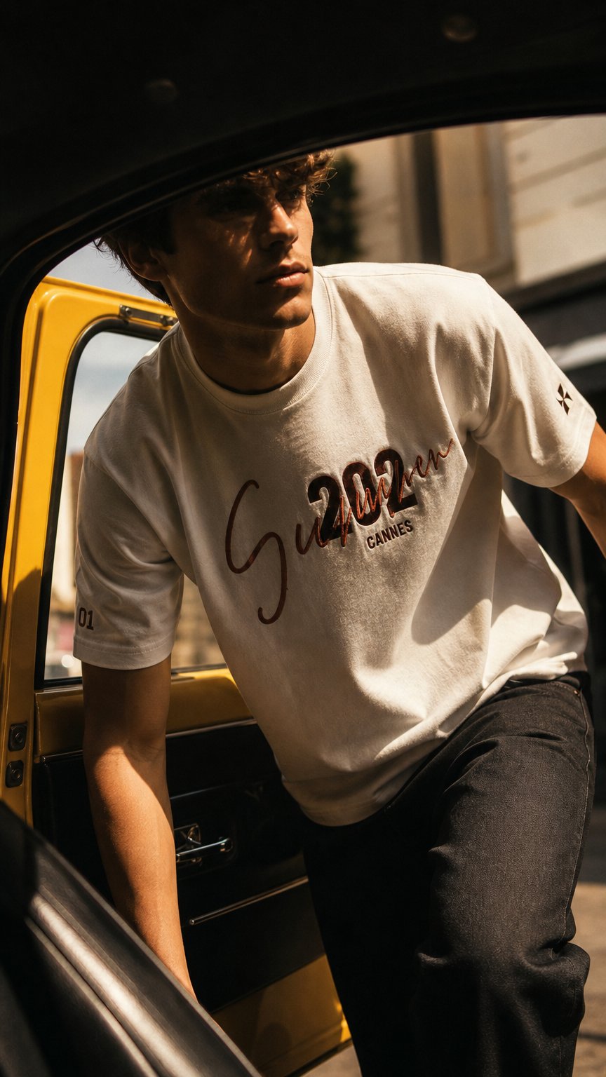 AI product shot of T-shirt Blanc Original — Édition Été 2026