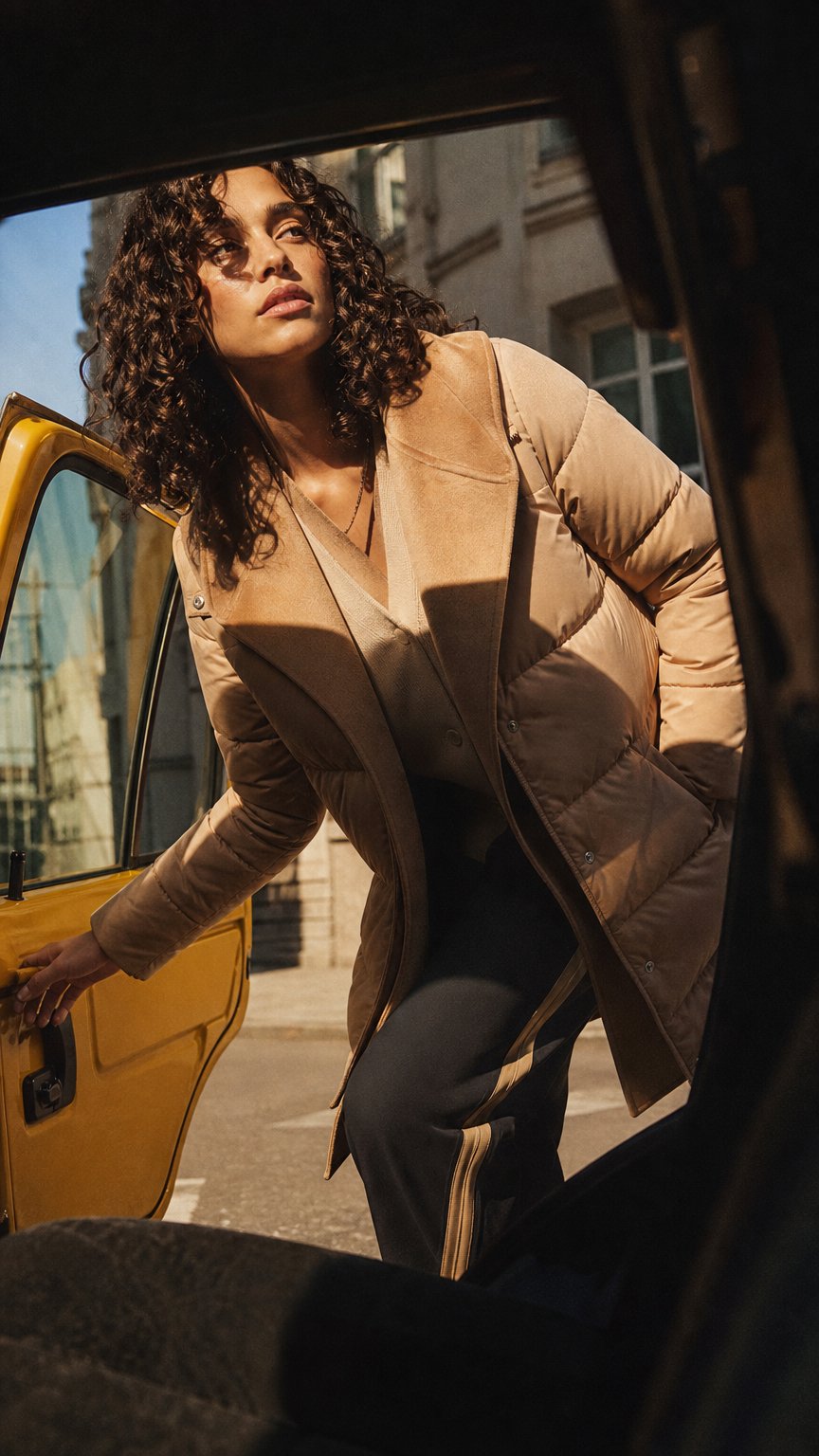 AI product shot of Henderson Puffer - Camel