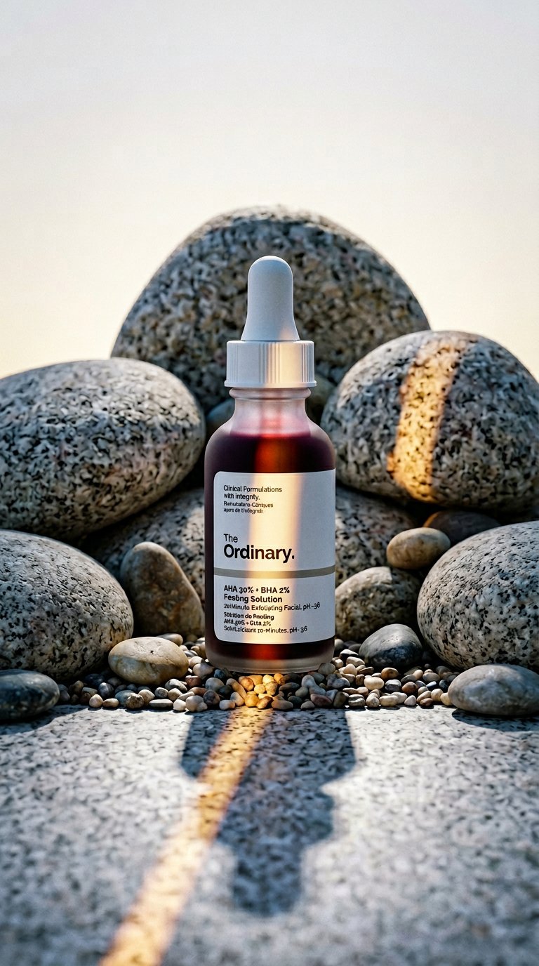 AI product shot of The Ordinary AHA 30% + BHA 2%