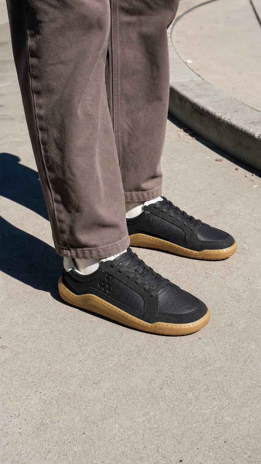 AI product shot of Gobi III Sneaker Leather Mens Obsidian