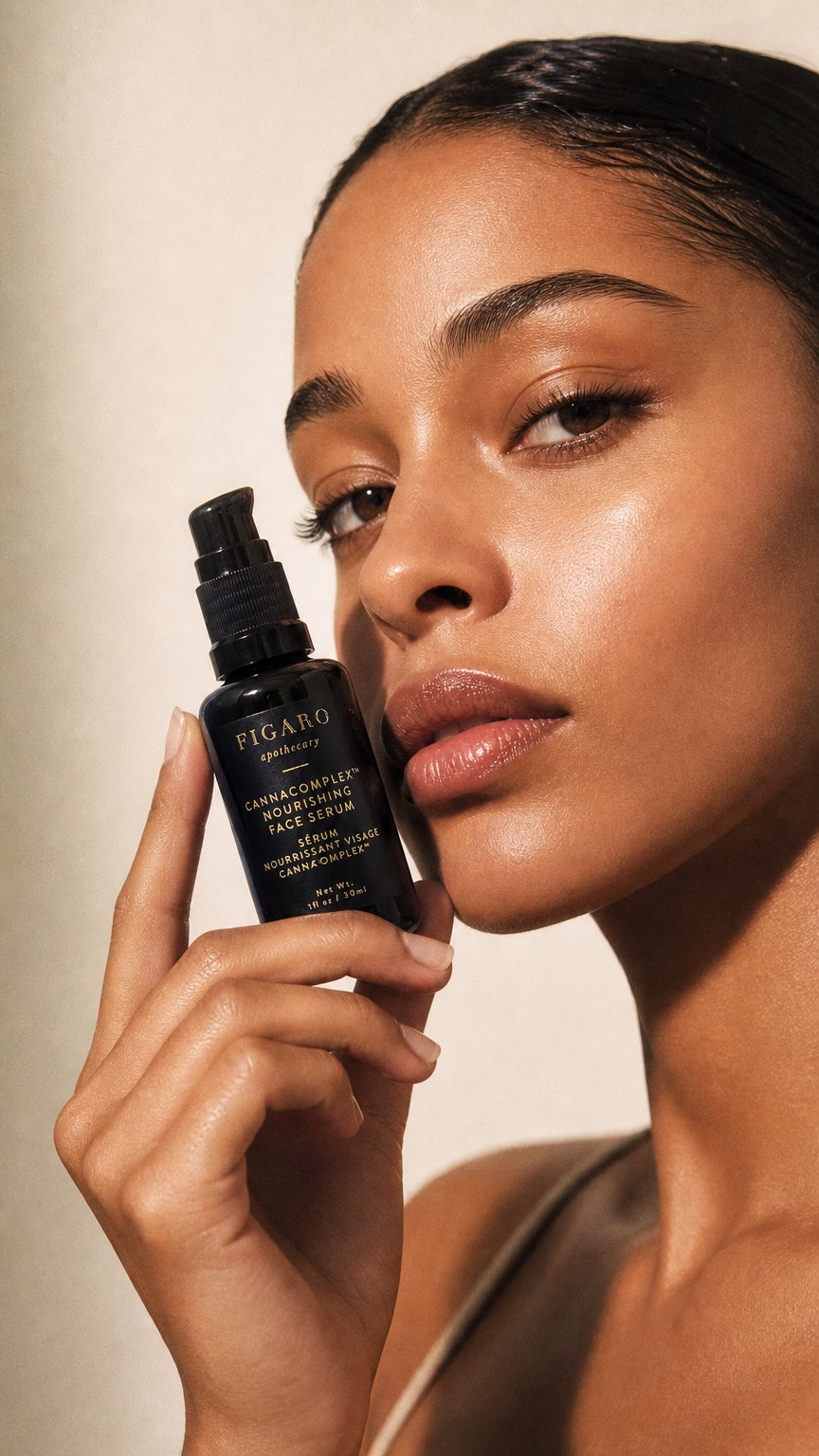 AI product shot of Cannacomplex™ Nourishing Face Serum (face oil)