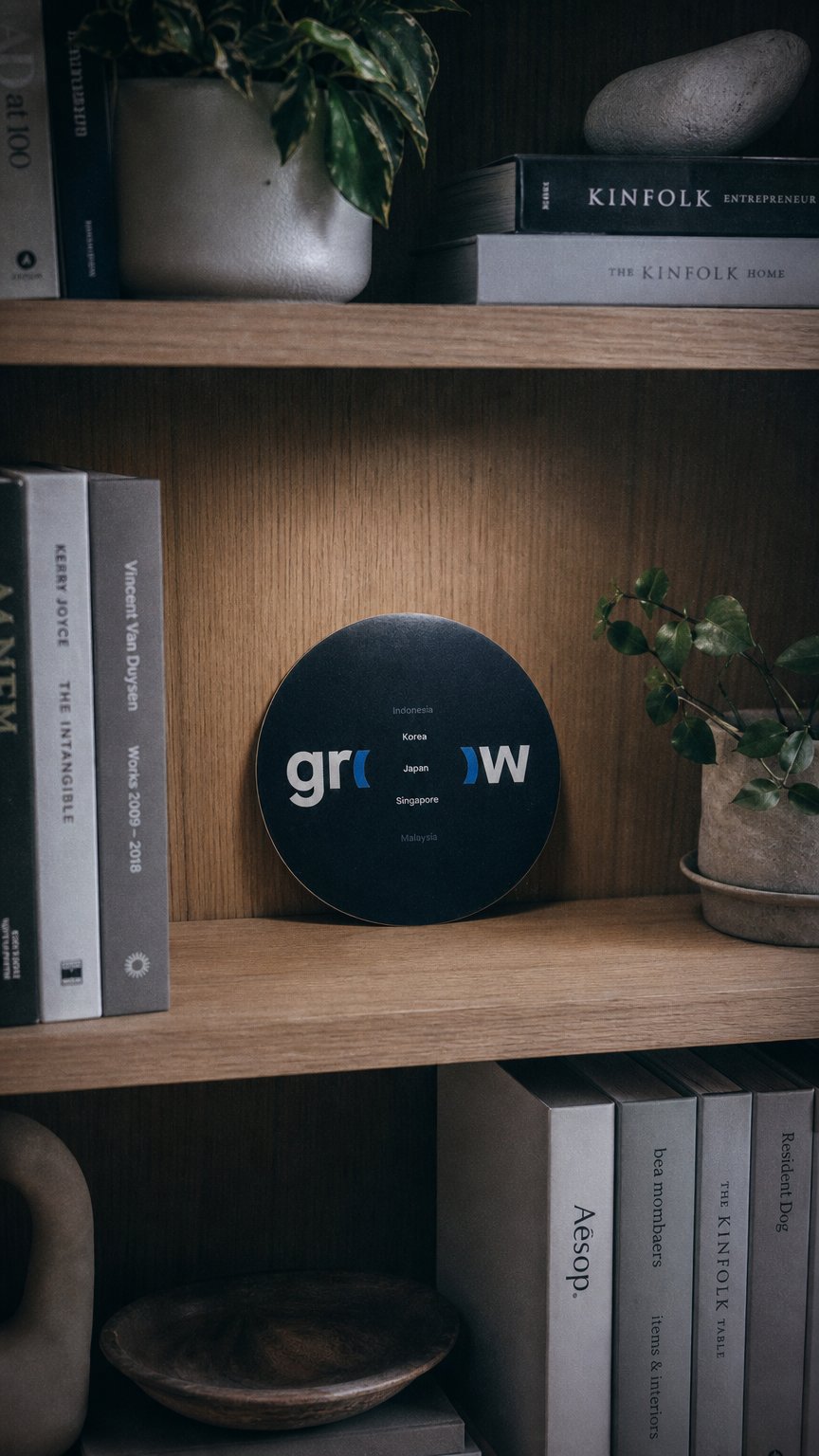 AI product shot of Gr( )w Sticker