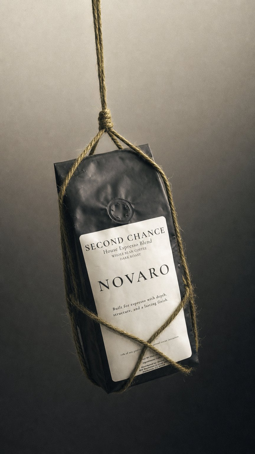 AI product shot of Second Chance — Dark Roast Espresso Blend