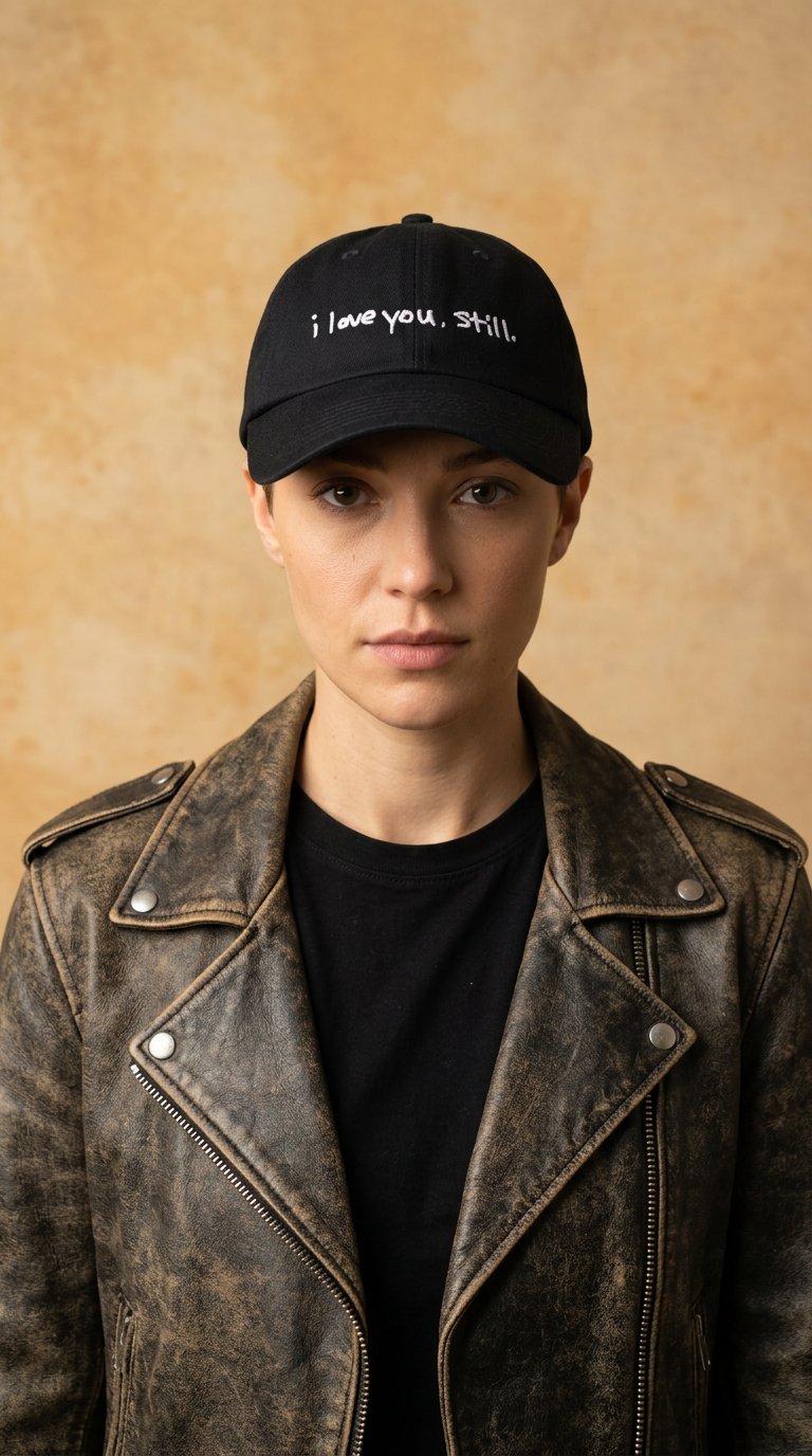 AI product shot of ILYS "heart of the city" ball cap
