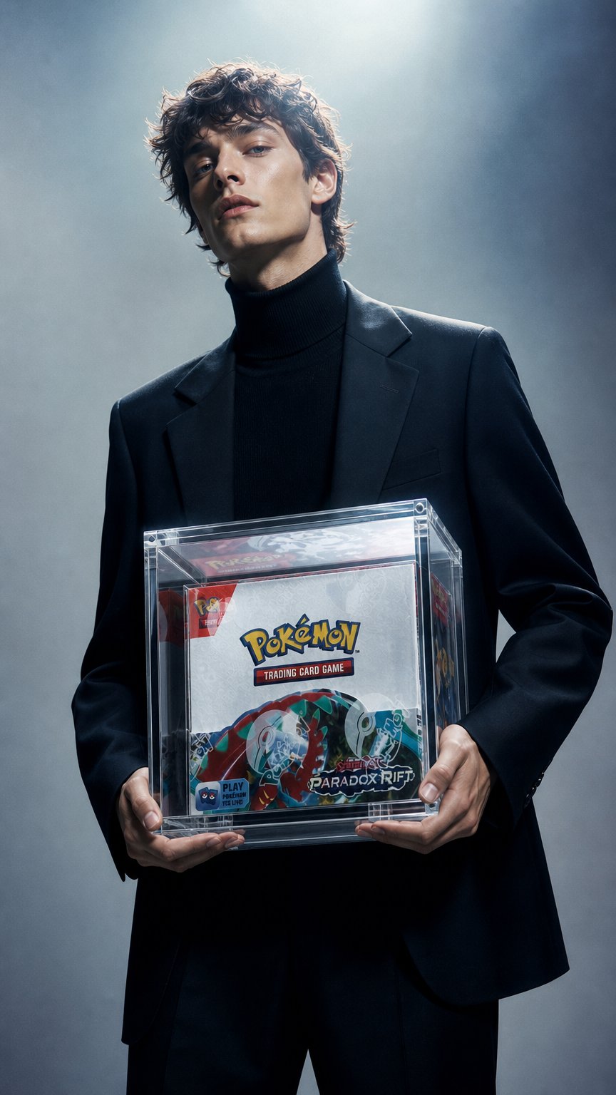 AI product shot of Pokemon (Modern) Booster Box Display Case – SM | SWSH | SV | Mega – Titan
