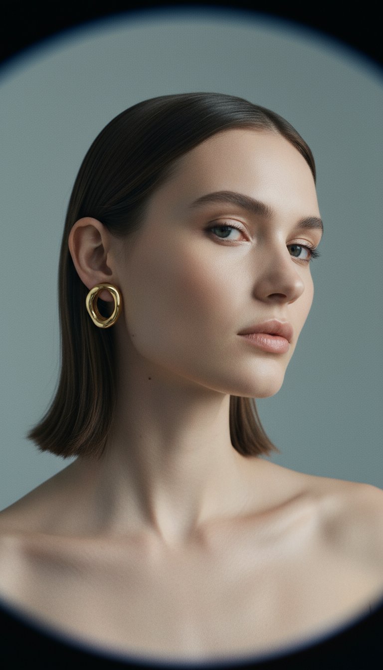 AI product shot of Nora Statement Stud Earrings