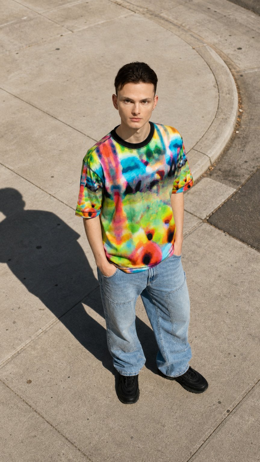 AI product shot of AI CAMO T-SHIRT