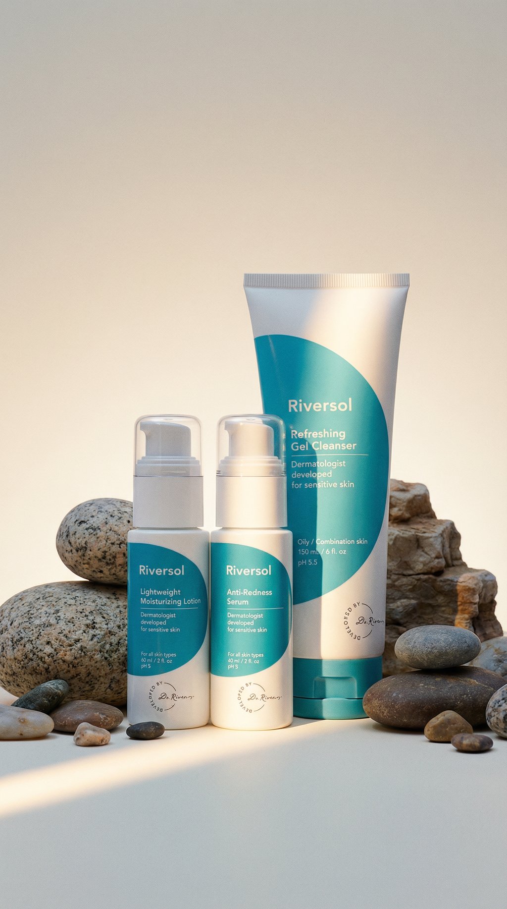 AI product shot of Redness Control Trio for Oily Skin