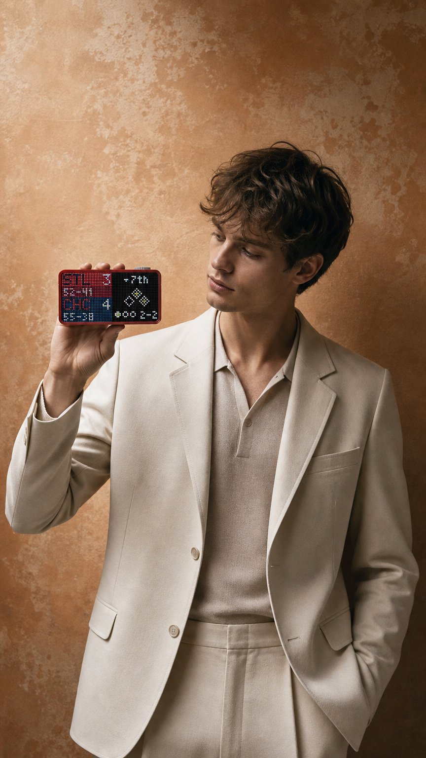 AI product shot of Marquee — the retro smart display