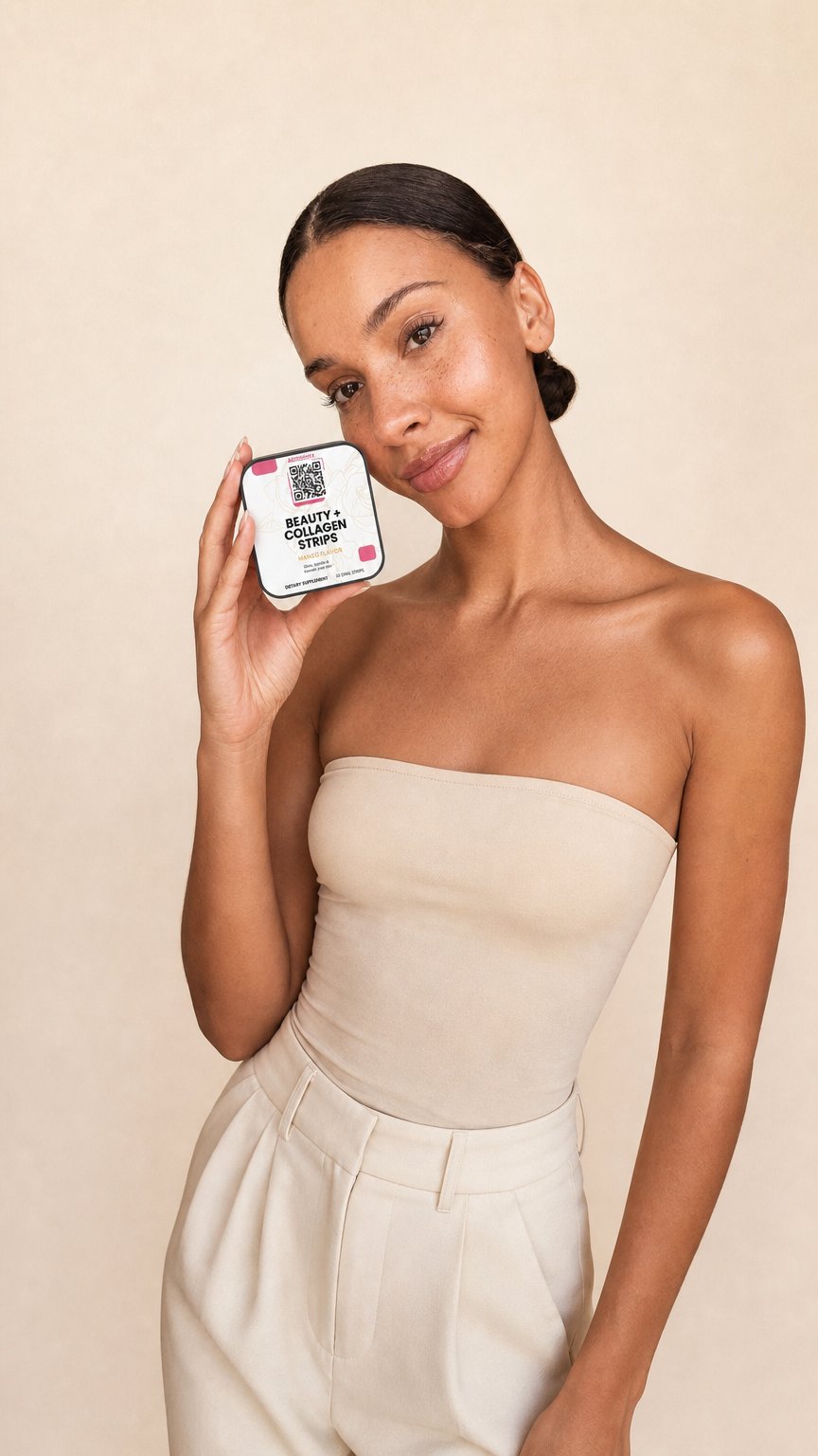 AI product shot of Beauty + Collagen Strips