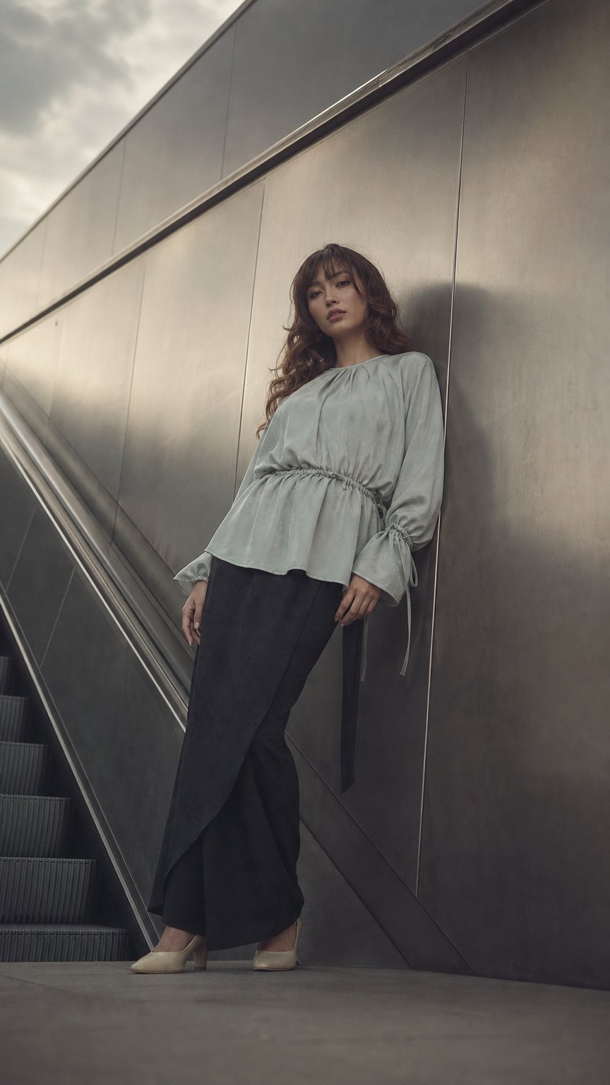 AI product shot of Luna Top In Mint Green