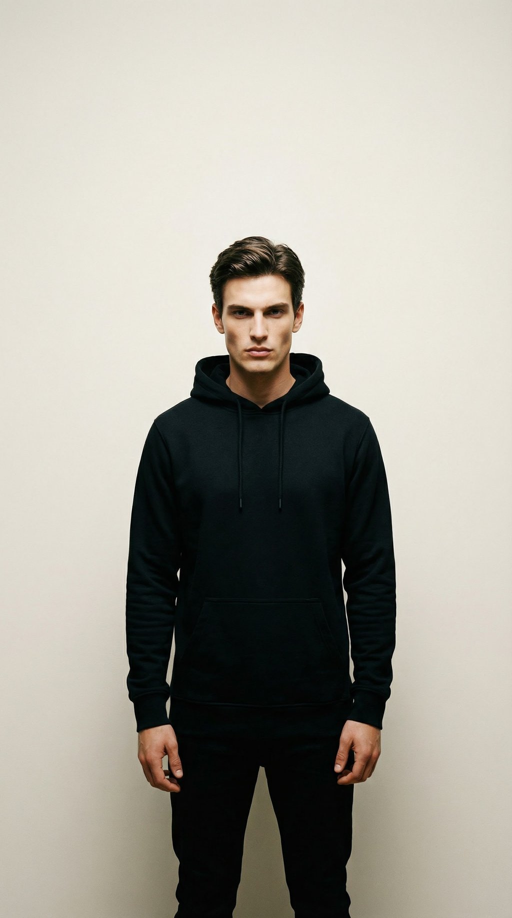 AI product shot of Hoodie BLACK