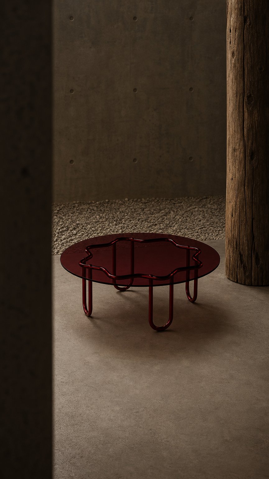 AI product shot of Yonder Coffee Table - Wine / Wine