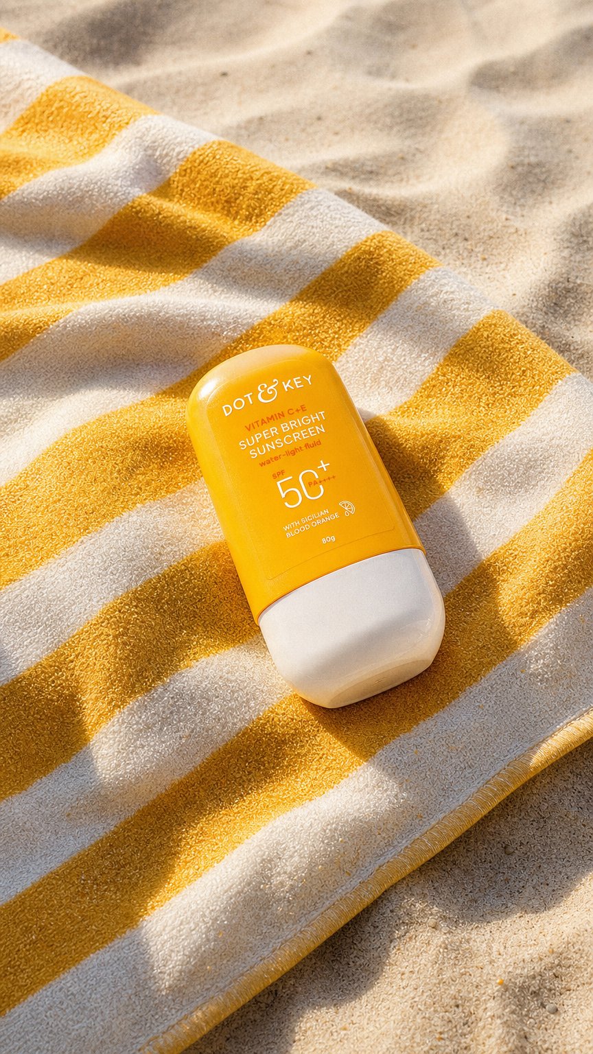AI product shot of Vitamin C + E Sunscreen SPF 50+ PA++++ With New-Age UV Filters
