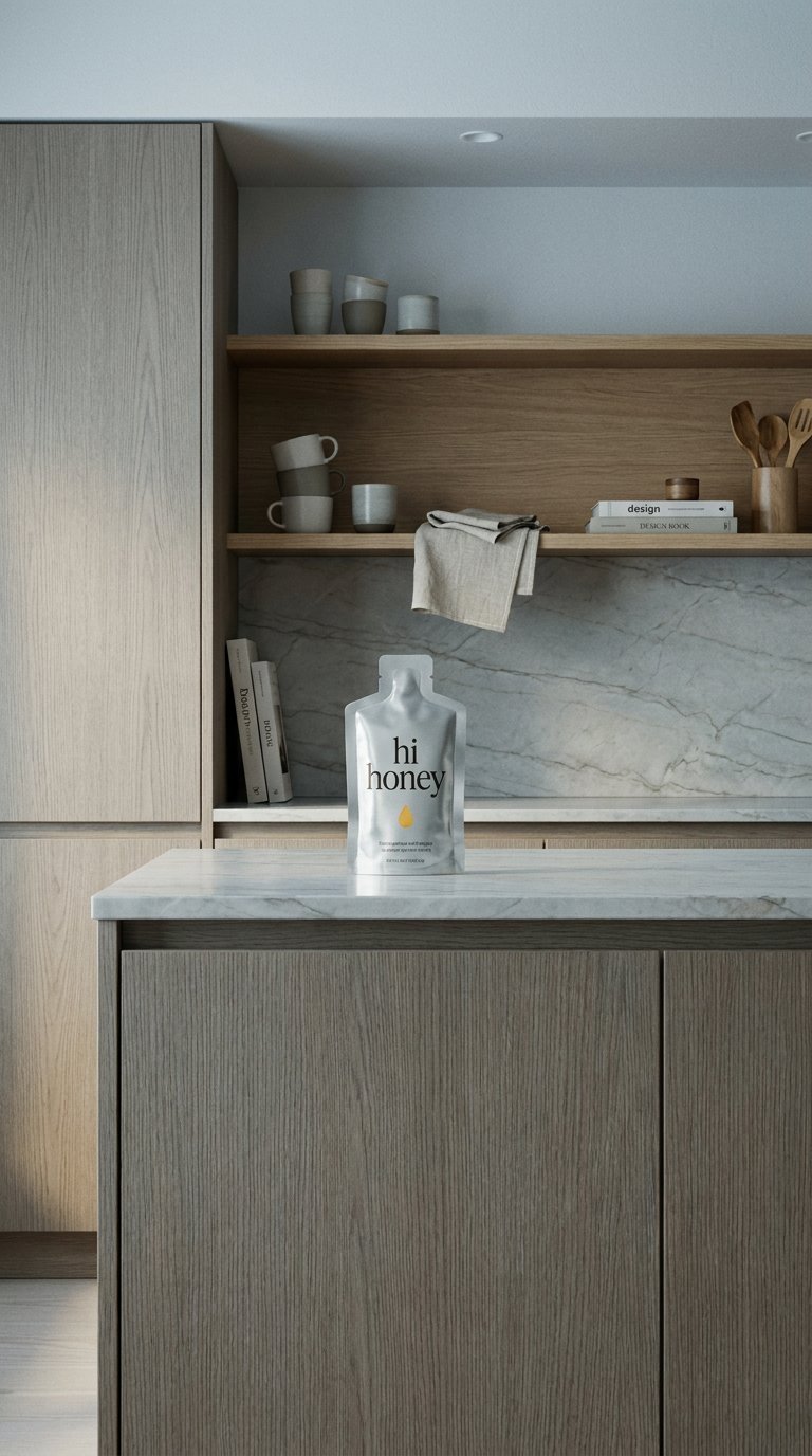 AI product shot of hi honey Honey energy gel