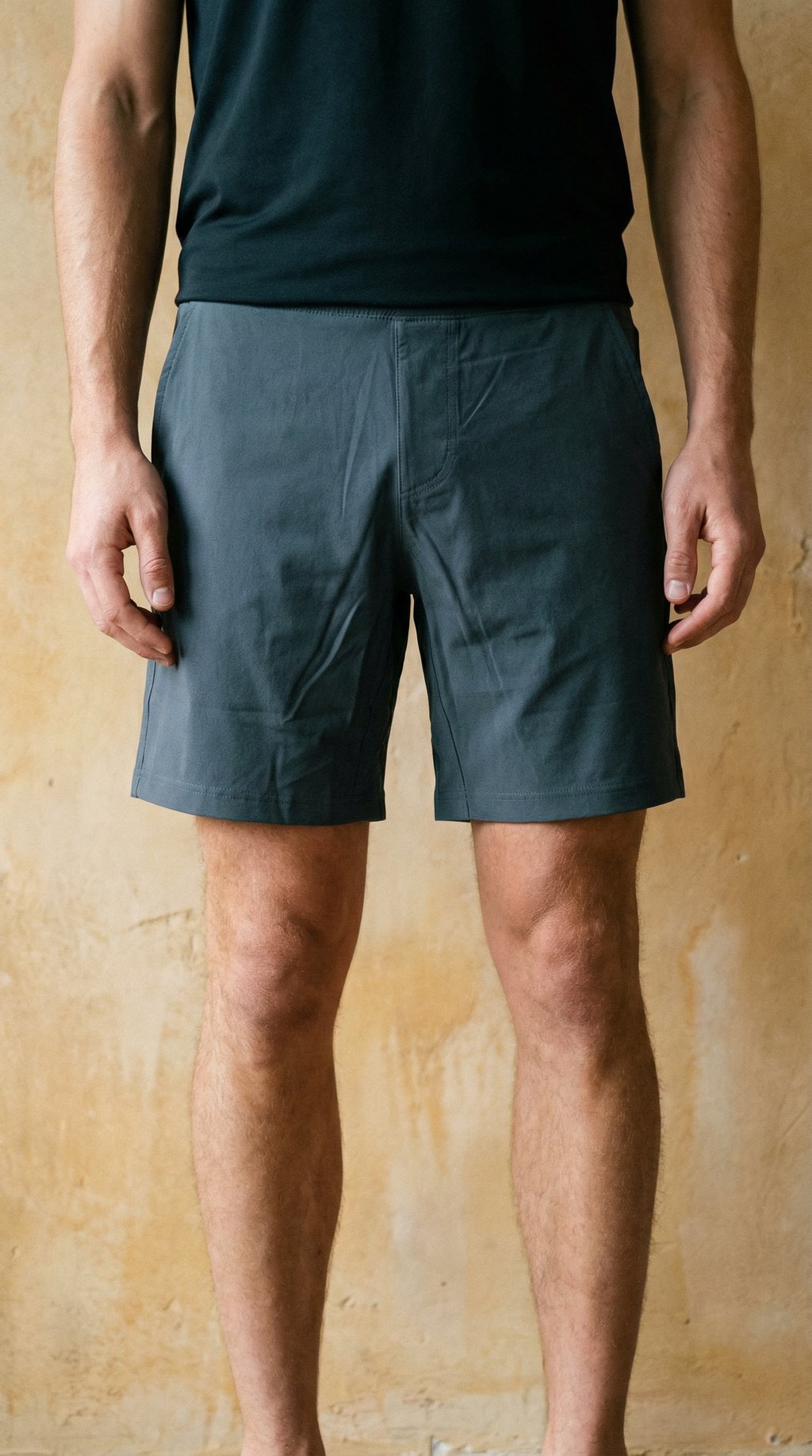 AI product shot of Charcoal Hybrid Ultralight Shorts