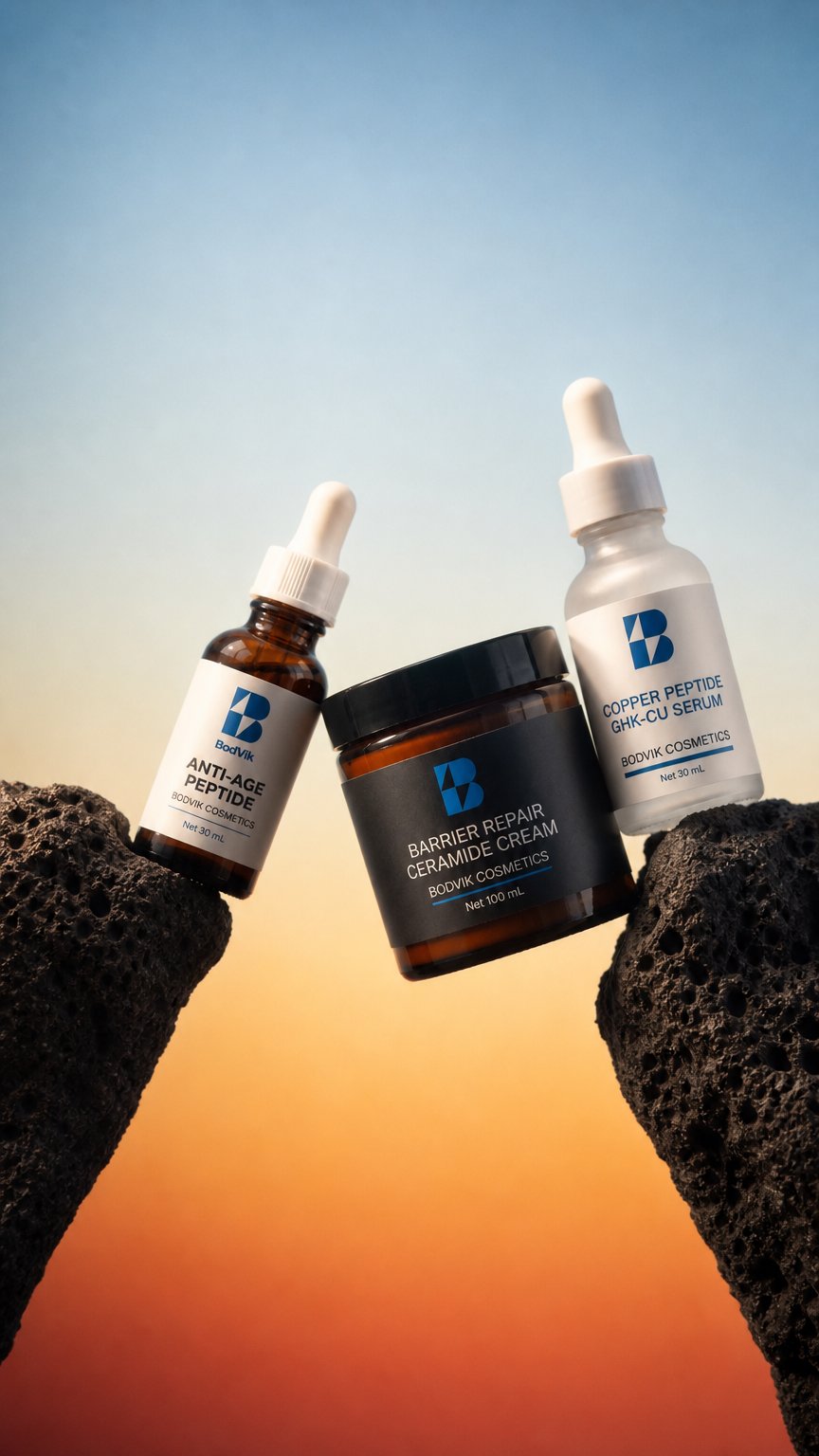 AI product shot of BodVik Cosmetics