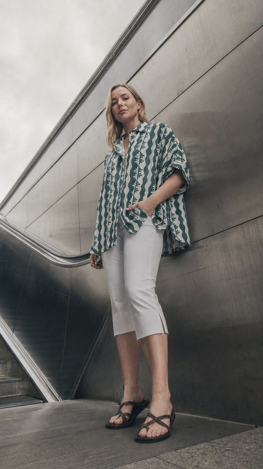 AI product shot of Rhythm Shirt Winter Green