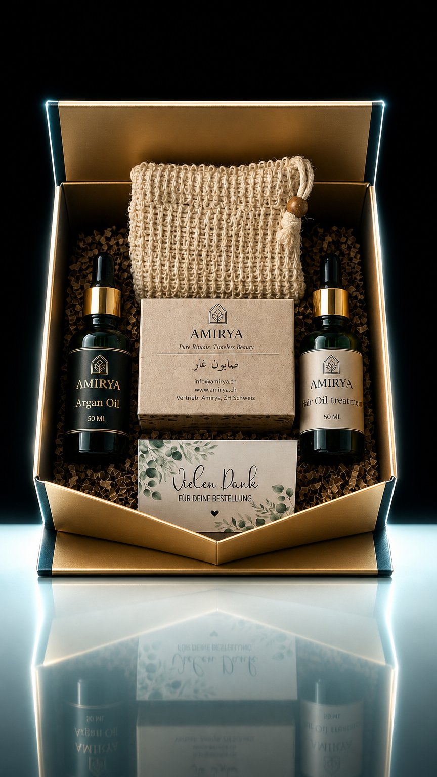 AI product shot of Amirya Ritual-Set