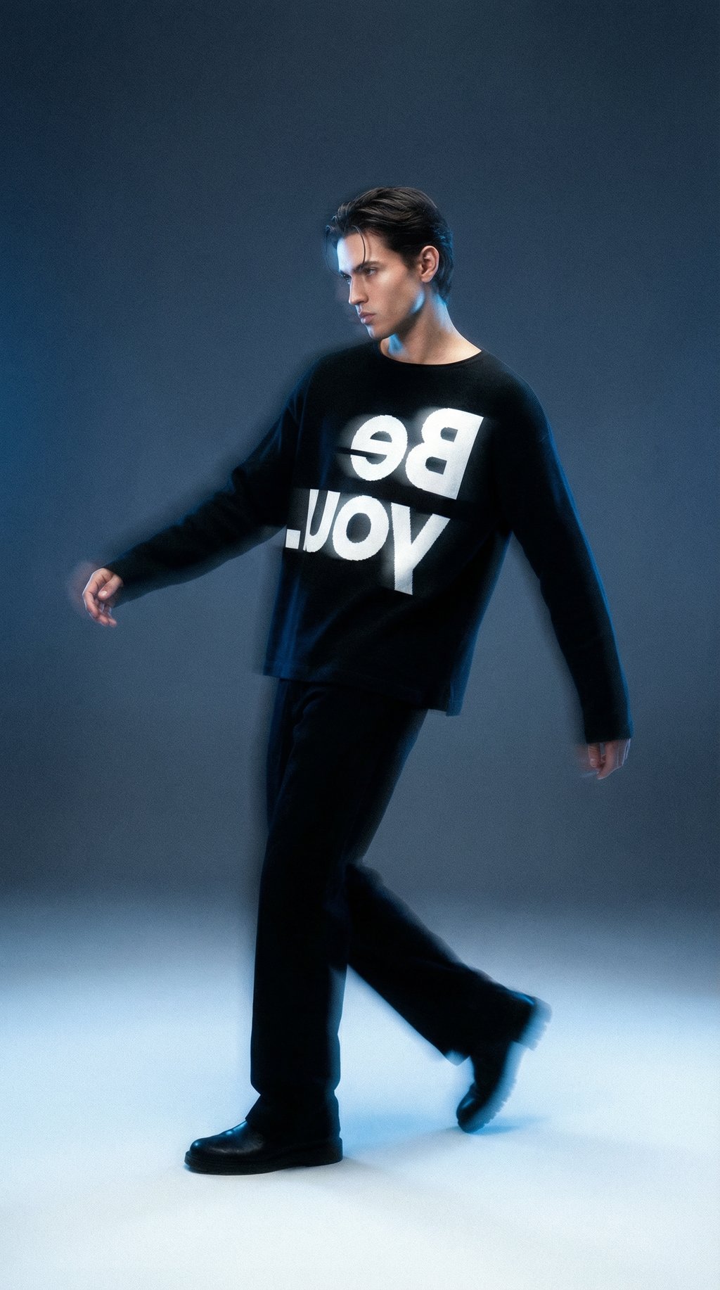 AI product shot of Be You - Knitted Sweater, Black
